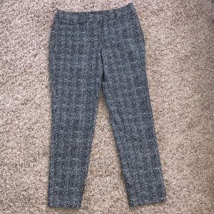 Black and white pattern dress pants
